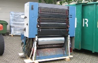 Fixierung eines Druckwerkes einer gebrauchten KBA Druckmaschine auf passend zugeschnittenen massiven Rahmen 